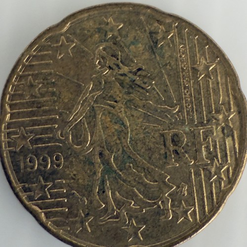 4 1999 RF 20 Euro Cent -Rare-France. Have Not Been Clean Original Conditon - Picture 7 of 14