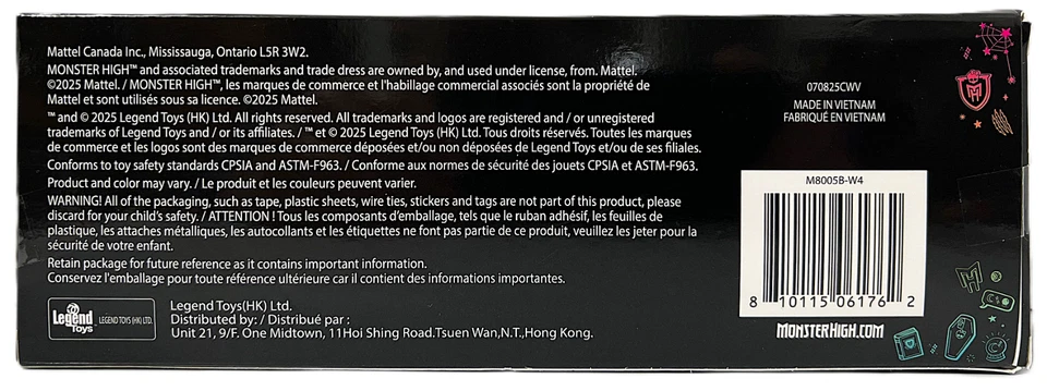 Monster High Minis Vinyl Toy Mini Dolls Figures Legend Toys Mattel Set of 4 NIB - Image 2 of 4