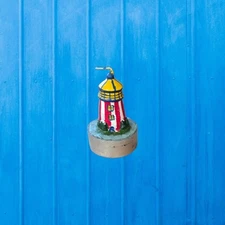 Miniature Mini Red White Yellow Light House Nautical Tea Candle Home Decor