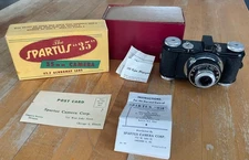 THE SPARTUS  "35" CAMERA = COMPLETE ORIGINAL BOX & PAPERS = 35F