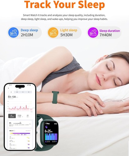 Smart Watch for Men and Women – Make/Answer Calls, 1.83" Touchscreen Fitness Tra - Picture 2 of 8