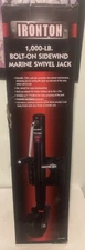 Ironton Bolt-On Sidewind Marine Swivel Jack, 1000-Lb. Capacity, Black
