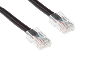 CAT6 Câble Ethernet, non embouti, 7 Pied, noir - Garantie à vie
