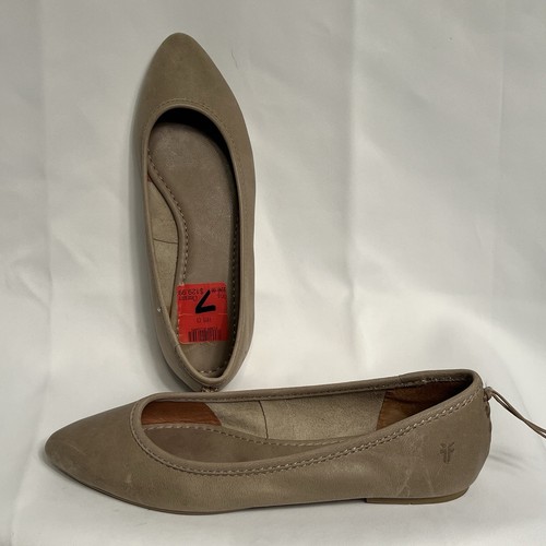 FRYE REGINA Leather Pointed Toe Ballet Flats Women’s Size 7 Tan Shoes