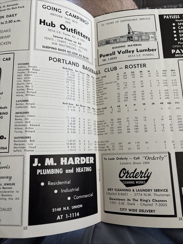 Original 1956 and 1957 Portland beavers Pacific Coast league official scorebooks - Picture 4 of 14