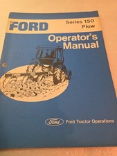 Operators Manual for Ford Series 150 Plow