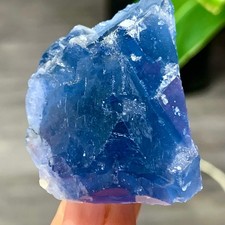 42G Rare Blue Green Purple cubic fluorite mineral crystal sample/Zhejiang