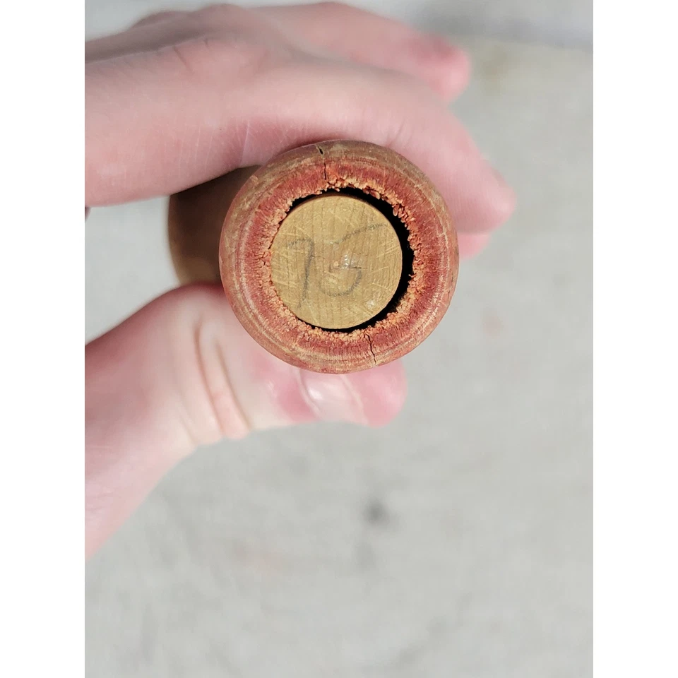 Винтажная деревянная скалка с красными ручками кухонный инструмент для выпечки - Изображение 3 из 4