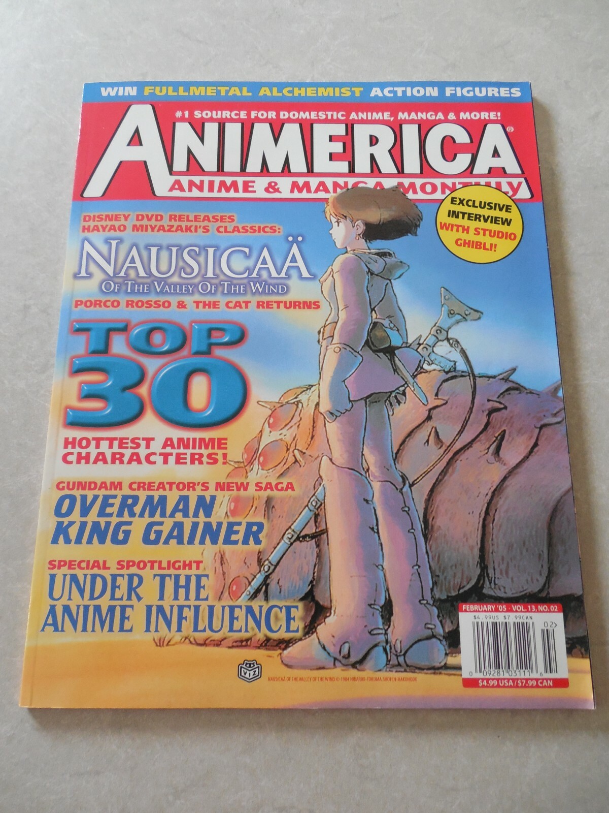 ANIMERICA Magazine VOL. 13 #2, FEBRUARY 2005, NAUSICAA OF THE VALLEY OF ...
