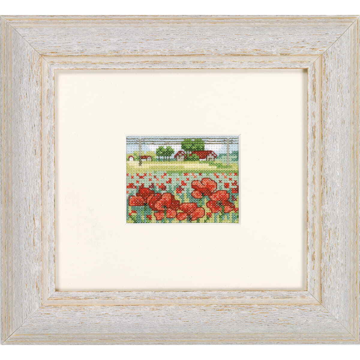 Permin counted cross stitch kit ""Poppy-field "", 14x12cm