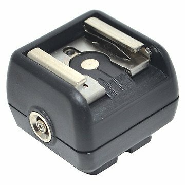 JJC Hot Shoe JSC-2 / Shoe Flash adattatore (caldo) con PC Sync Socket (R2O)