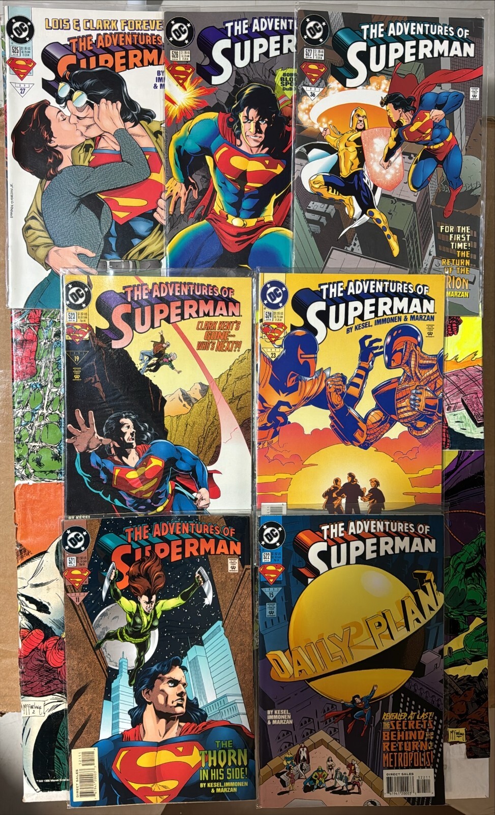 The Adventures Of Superman #521, 522, 523, 524, 525, 526, 527 Lot of 7 DC Comics