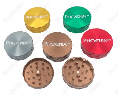 2.5'' 63mm 2-Piece Aircraft Grade Aluminum Grinder w Magnet by Phoenix Star