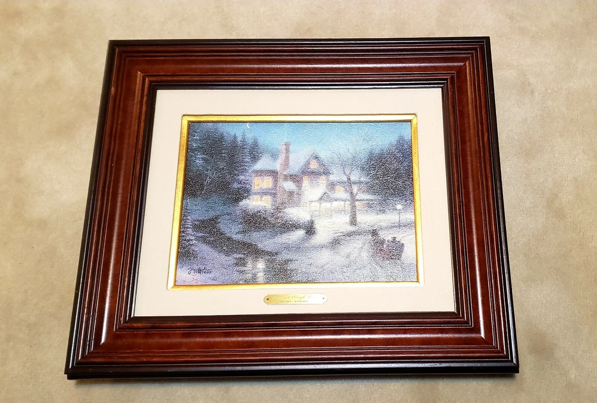 Moonlight Sleigh Ride By Thomas Kinkade. Framed Canvas. | eBay