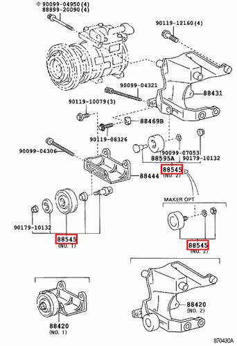 Genuine LandCruiser FZJ80 FZJ79 FZJ78 FZJ76 1FZ Air Conditioner Idler Pulley - Picture 4 of 20