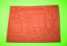 Large Rubber Stamp Acrylic Block Mounted LOVE YOU HAVE THE KEY TO MY HEART