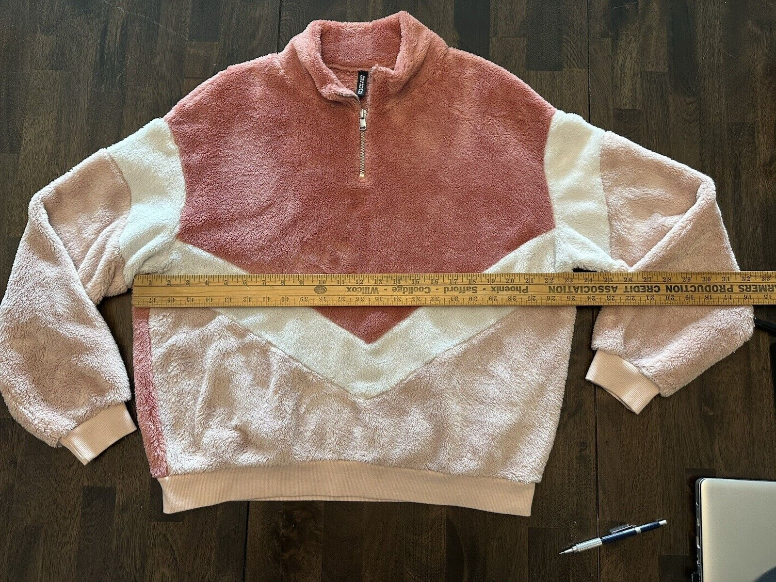H&M Divided Sweater Womens Large Multicolor Long Sleeve 1/4 Zipper Pullover image 4