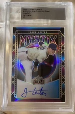 2022 Leaf Metal Baseball Jack Leiter Rangers Prismatic Purple Mystics Auto 1/1