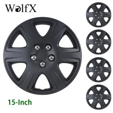 15-Inch Snap On Hubcaps R15 Matte Black Wheel Cover For 2005-2008 TOYOTA COROLLA