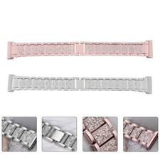 2pcs Rhinestone Watchband Bracelet Practical Wristbands Compatible with versa3