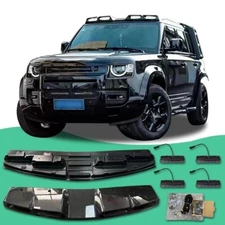 Fit for Defender 2020-2024 ABS Carbon Fiber Lamp Roof Top Light Bar with LED DRL
