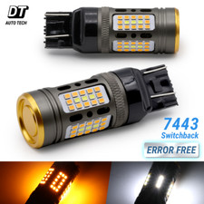 Syneticusa Canbus 7443 Led Switchback Turn Signal Light Bulbs Error Free Decode
