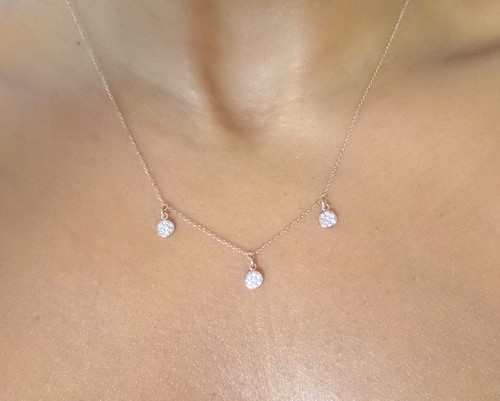 COLLAR DE DIAMANTES ORO ROSA 14K 0,21CT DIAMANTES NATURALES VS1 CLARIDAD COLOR G - Imagen 6 de 10