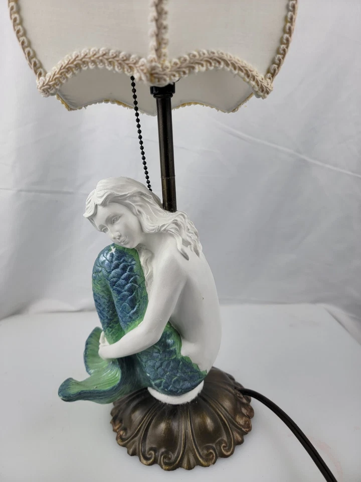 Lámpara de mesa 19" de alto Ocean/nautica/sea sirena sentada en carcasa Foto 4 de 4