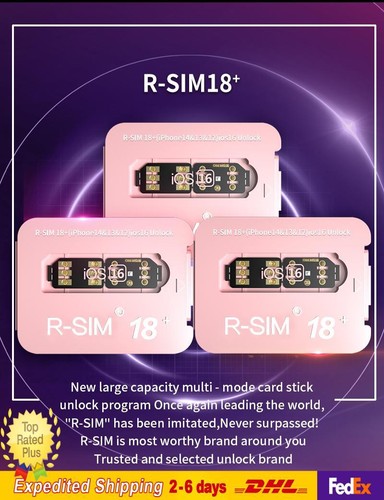 Upgrade RSIM 18+Nano Unlock Card for iPhone 14 Plus 13 12 Pro Max 11 Pro IOS 16. - Afbeelding 1 van 17