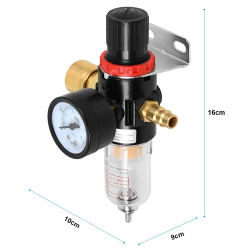 1/4" Druckluft Filter Wasserabscheider Druckminderer Ölabscheider Für Kompressor - Bild 10 von 11