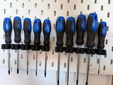 2x Halterung f&uuml;r 5 Schraubendreher / Schraubenzieher Ikea Skadis schwarz Click
