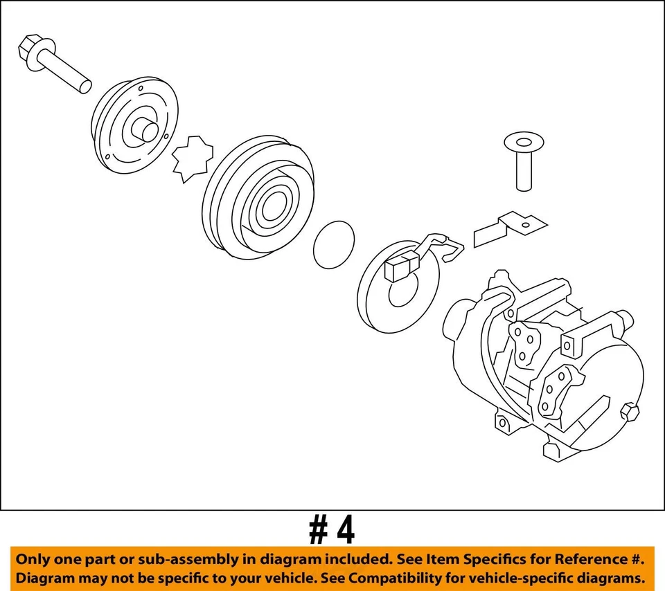 Used A/C Compressor fits: 2013 Kia Sportage  Grade A - Image 4 of 4