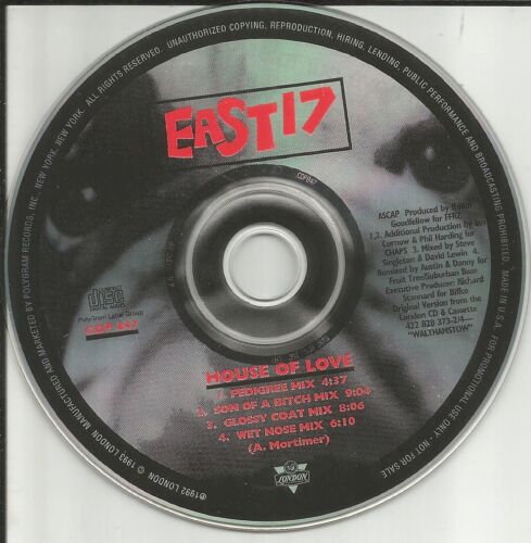 EAST 17 House of Love w/ 4 RARE REMIXES 1992 USA PROMO Radio DJ CD Single USA - Picture 1 of 1
