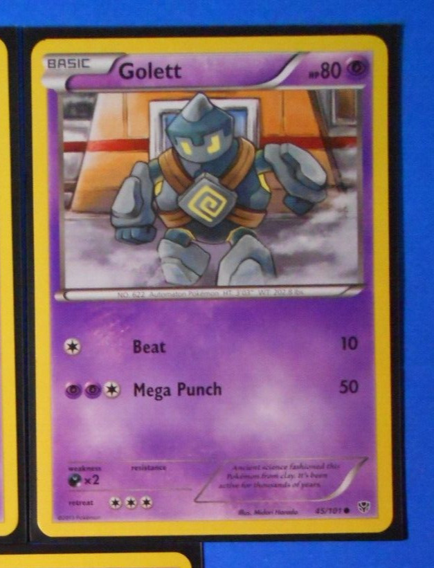 Golett 45/101 Pokemon card BW Plasma Blast common NM