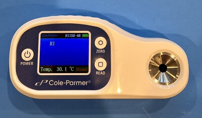 Cole-Parmer Digital Refractometer, 1.3330 to 1.4098 RI, 0 - 45% Brix, 81150-48