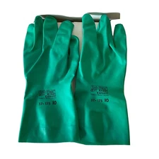 Gloves Sol-Vex Ansell Edmont Forearm Length Size 10 37-185 (3 pair) Chemical Res
