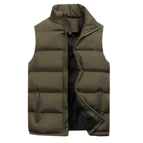 Winter Herren Freizeit Stehkragen Weste Wattiert Puffer Jacke Ärmellos Mantel Weste - Bild 10 von 16
