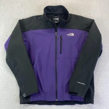 North Face Jacket Mens Large Purple Black TNF Apex Softshell Outdoor Full Zip