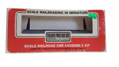 HO Scale Train Miniature Kit Maintenance of Way 42' Rail & Tie Car (AA-788