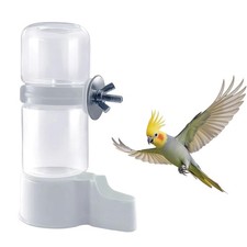 Pet Bird Automatic Water Dispenser,Bird Cage Hanging Drinking 1 PCS, White