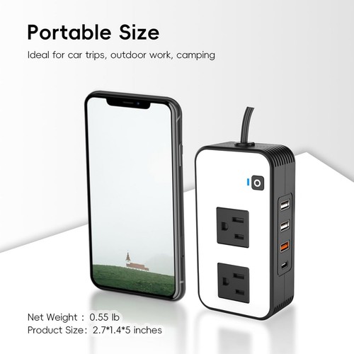 New 200W Car Power Inverter for 12V Car with Multiple Charging Ports Available - Picture 7 of 13