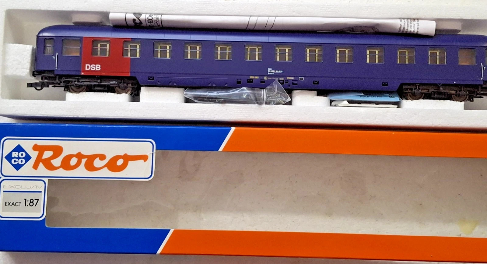 ROCO 44914 DSB CARROZZA UIC-X CUCCETTA SCALA H0 1/87