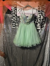 Gorgeous Mint Green Sequins And Chiffon Short Gown
