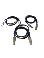 Lot of 3 Amphenol EMC 038-004-378-01 1M 12G HD Mini-SAS To HD Mini-SAS Cable