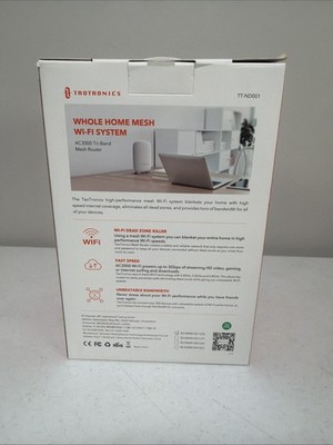 TaoTronics Mesh Wi-Fi Routers Tri-Band AC3000 Whole Home System - TT-ND001