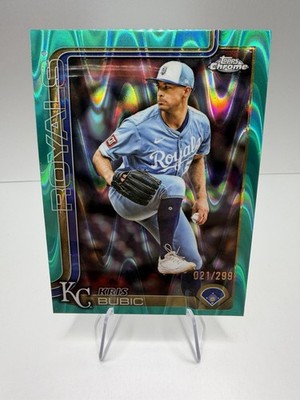 2025 Topps Chrome Update Kris Bubic Aqua Raywave Refractor /299 #USC115 