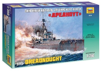 1:350 ZVEZDA Hms Battleship Dreadnought 1906 Kit ZS9039 Modellbau