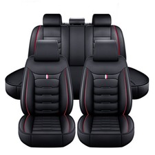 For Toyota Tacoma Car Seat Cover Full Set Leather 5-seats Front Rear Protector