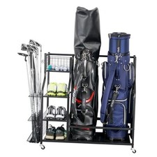 Golf Storage Garage Organizer, Golf Bag Storage Stand and Other Golfing