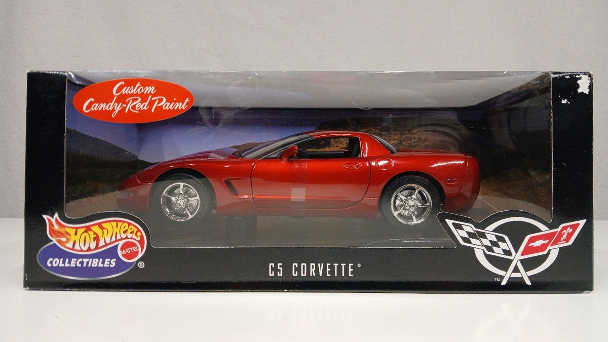 Hot Wheels 1 18 Scale C5 Chevrolet Corvette Custom Candy Red Paint